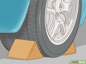 Placing a block to keep the car from moving