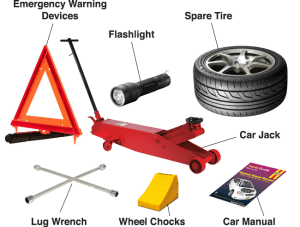 Tools to change a tire